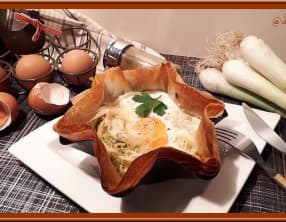 Bricks à l’oeuf et aux poireaux