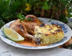 Cuisses de poulet rôties en cocotte basse température