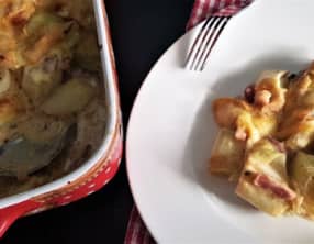 Gratin de poireaux au reblochon