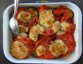 Gratin d'aubergines et tomates