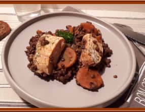 Lentilles au saumon