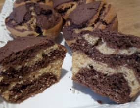 Les petits gâteaux marbrés chocolat vanille