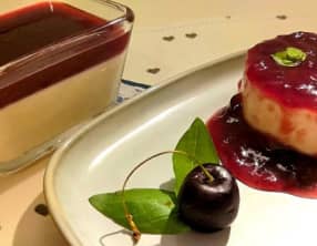 Pannacotta aux fruits rouges et basilic