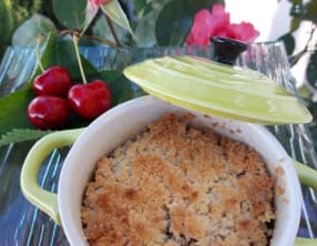 Crumble pommes cerises