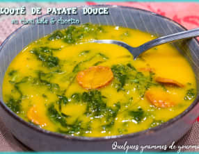 Velouté de patate douce au chou kale