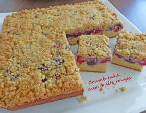 Crumb cake aux fruits rouges