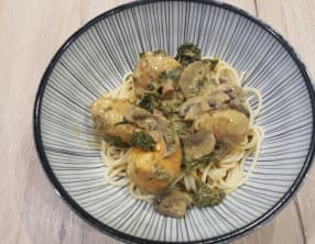Boulettes de poulet au curry lait de coco