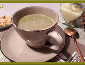 Potage vert au crabe