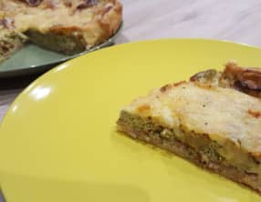 Quiche aux restes de raclette et chou rave épicé