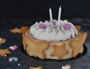 Entremets au chocolat, à la vanille et au caramel