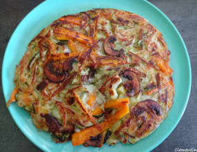 Pancake coréen aux légumes