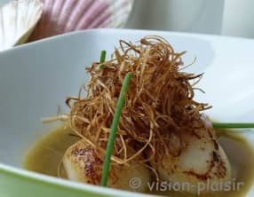 Saint-Jacques à la nage de bière brune