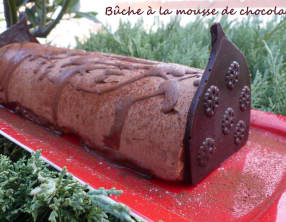 Bûche à la mousse de chocolat