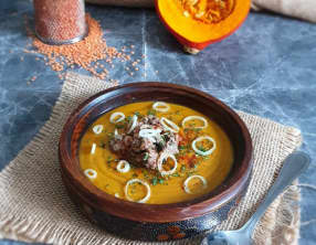 Purée de potimarron patate douce au lait de coco