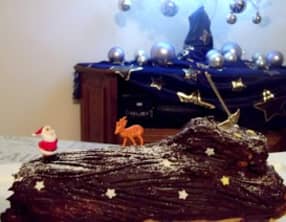 Bûche de noël choco-noisettes