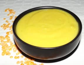 Soupe de lentilles corail au curry