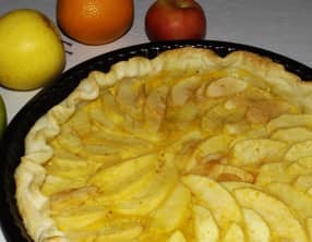 Tarte aux pommes et à l'orange curd