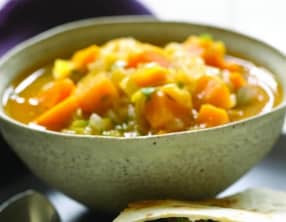 Soupe patates douces et poireaux