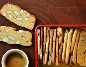 Biscuits fins, amandes, vanille