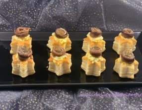 Étoiles feuilletées mimosa anchois