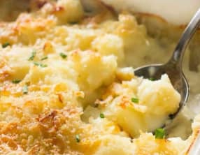 Gratin de pommes de terre et chou-fleur