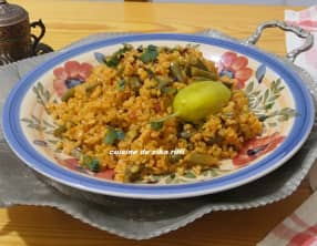 Boulghour aux haricots verts