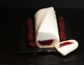 Bûche citron coco framboise
