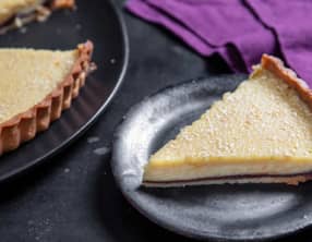 Tarte au chocolat et sésame blanc
