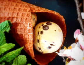 Crème glacée menthe pépites de chocolat