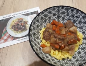 Sauté de veau au vin rouge