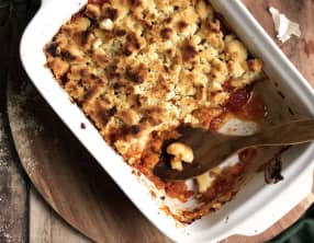 Crumble salé poulet et tomates