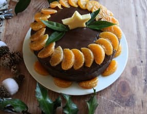 Layer cake de fêtes chocolat clémentines