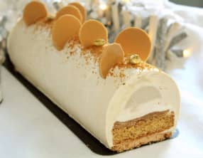 Bûche au chocolat Dulcey spéculoos et café