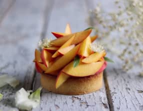 La tartelette pêche et verveine