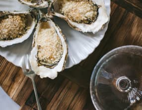 Huîtres gratinées au four