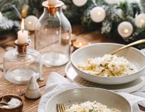 Ravioles aux truffes et crème de chou-fleur