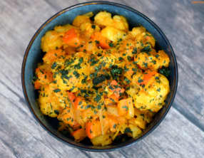 Curry de chou-fleur et potimarron