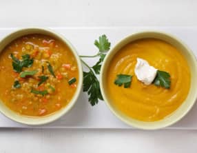 Soupe aux lentilles et carottes