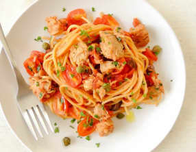 Spaghettis à la sauce thon