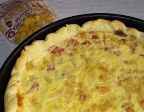 Quiche au jambon et aux frites
