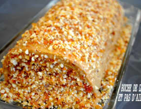 Bûche moka pralin turron