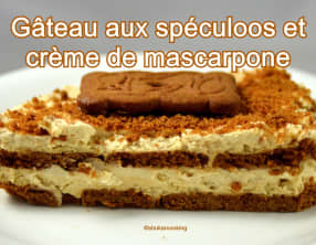 Gâteau sans cuisson, aux spéculoos et crème mascarpone