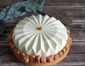 Tarte Entremets Chocolat Blanc Tonka et Framboise