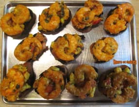 Crostini avocat crevettes