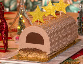 Bûche pralinée et chocolat
