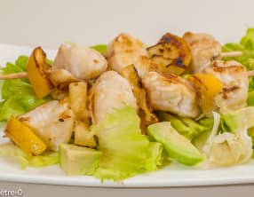 Brochettes de lotte au citron