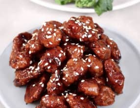 Seitan maison et sauce au cinq épices