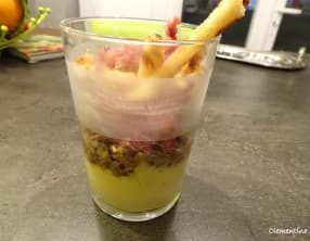 Polenta, cotechino et lentilles