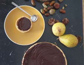 Tarte poire chocolat vegan