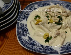 Aiguillettes de poulet sauce à la crème